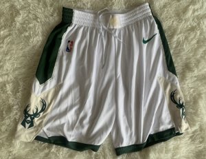 NBA Milwaukee bucks shorts Blanc imprimé